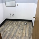 Lvp plank with wainscoting on walls