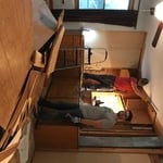 demo the outdated plywood built-ins