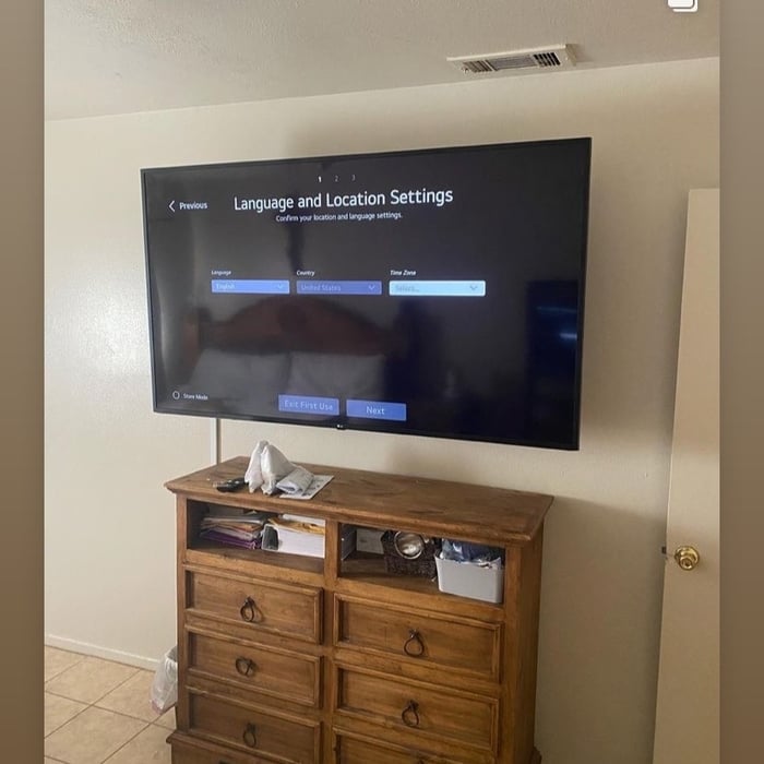 65’ Full motion wireless install