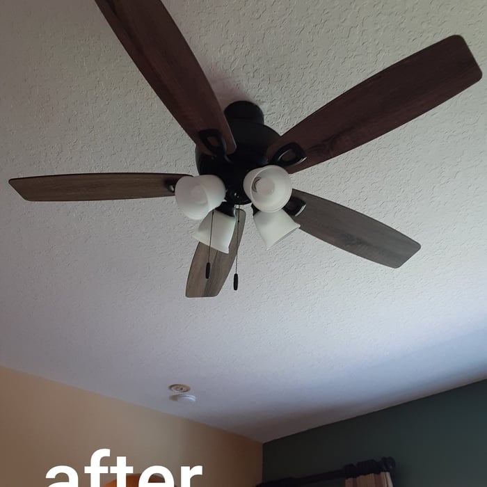 Ceiling fan installation