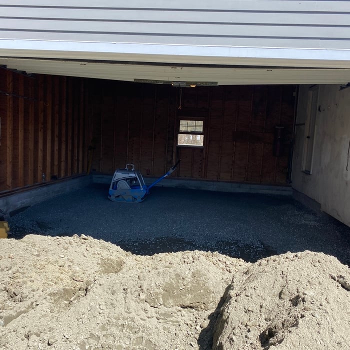 Garage floor prep for new concrete