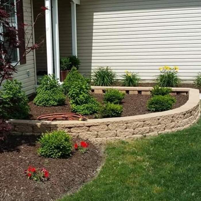 Small retaining wall