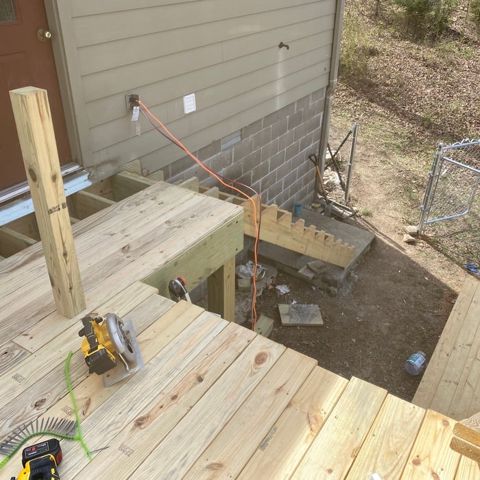 No handrail yet