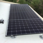 Flat roof solar install
