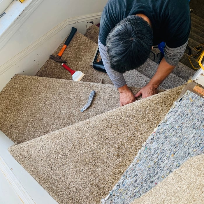 Stairs Carpet Install