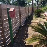 Fence staining (before)