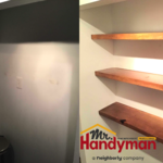 hanging shelf installation