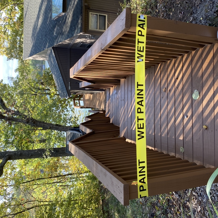 Deck staining