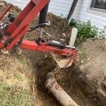 Ventrac hoe in action