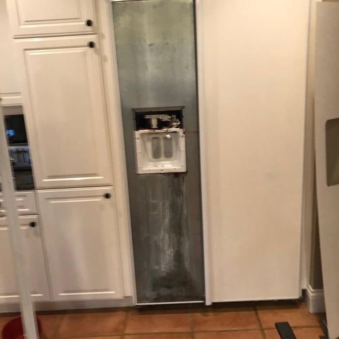 overlay refrigerator leak