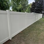 Tan Vinyl Fence