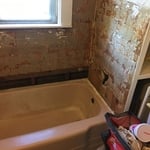 Old cast iron tub