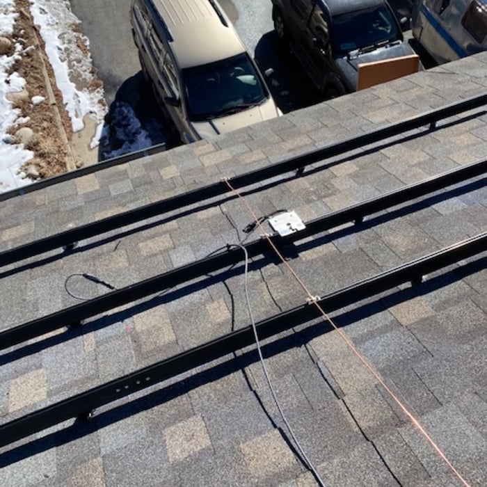 solar install- setting the rails