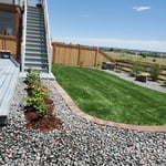 Backyard Turf Installation with Flower Bed Accents