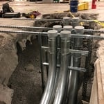 Feeders before switchgear installed