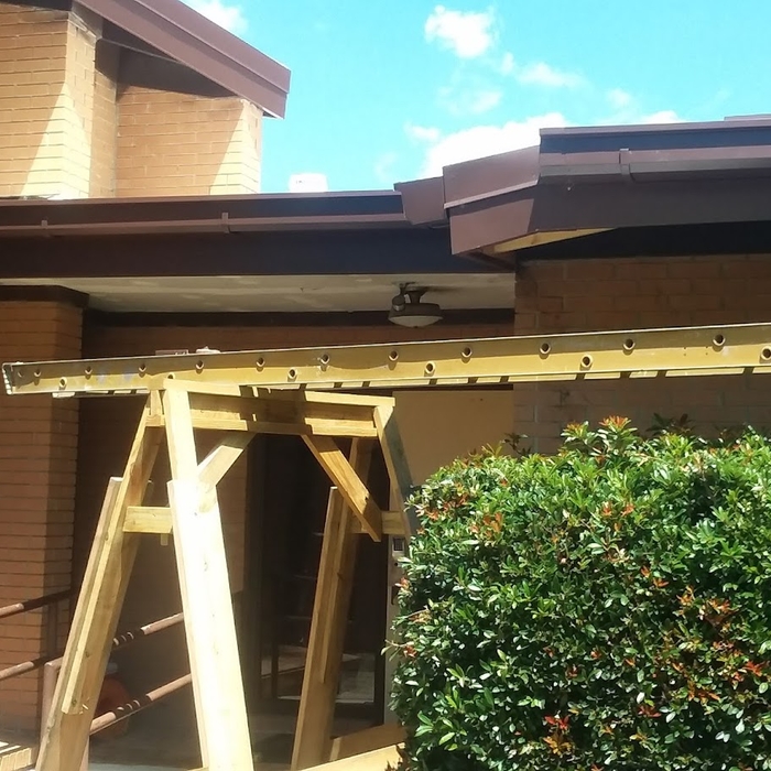 Installing Gutters on a church