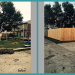 Cedar fence build in Rowlett
