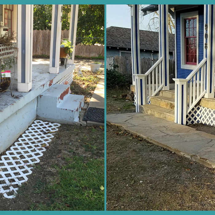 Stone walk and porch, carpentry, paint in Rockwall