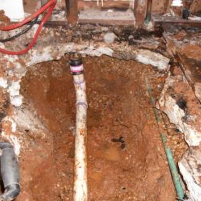 pipe repair under slab foundation