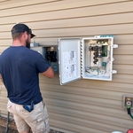 Combiner being installed & wired