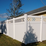 PVC/Vinyl Fence - White Lattice Accent