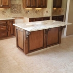 kitchen backsplash and 18x18 floor install