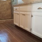 complete shower, floor, granite install