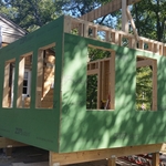 Plywood on walls