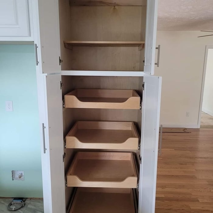 Pantry with pull out drawers