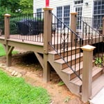 Deck Railings with Heart Scroll