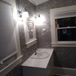 Beautiful grey bathroom