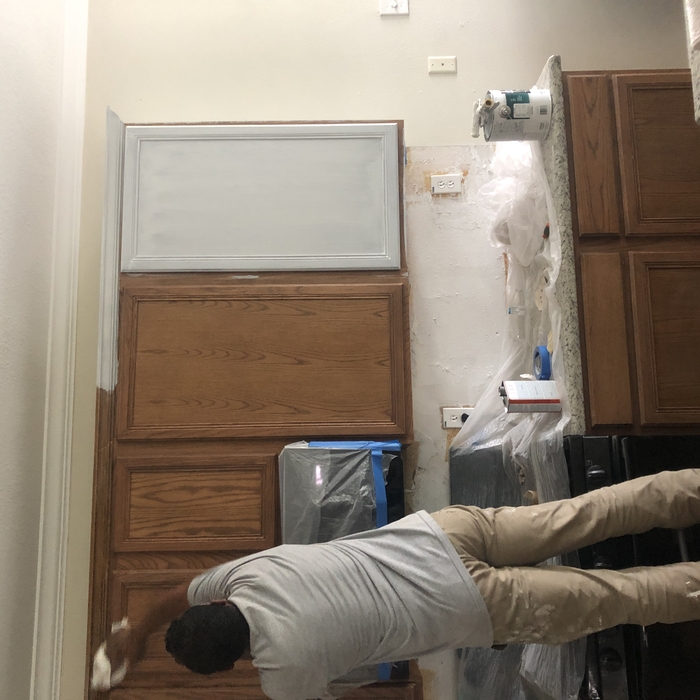 Kitchen Cabinets Primed