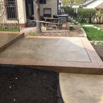 Stamped Steps with Seamless Pattern and Border