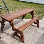 Folding picnic table