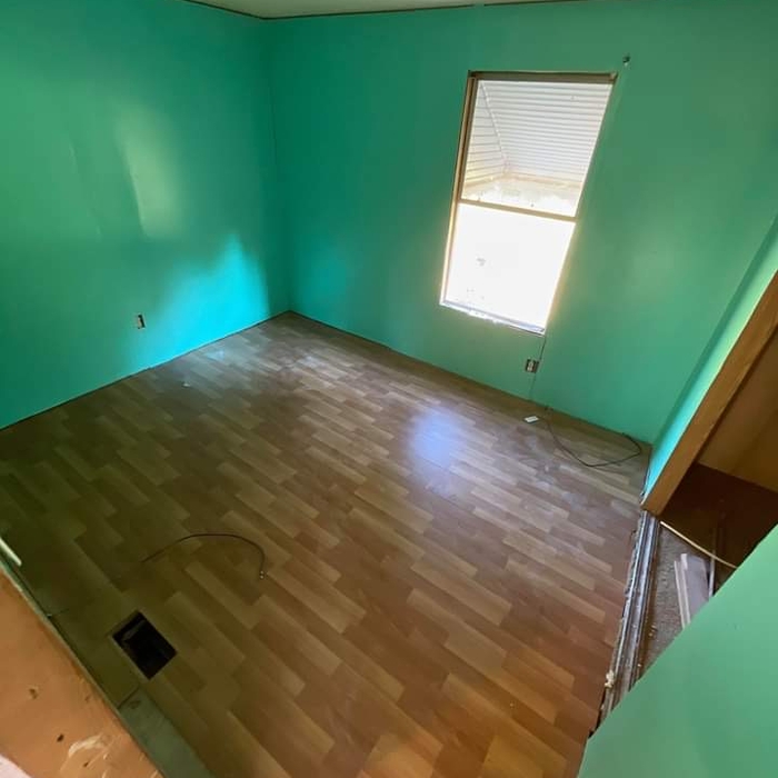Finished flooring and paint