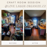 CRAFT ROOM BEFORE & AFTER PHOTO
