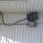 Progress on meter socket and weather head install