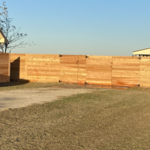 Horizontal fence with double gate