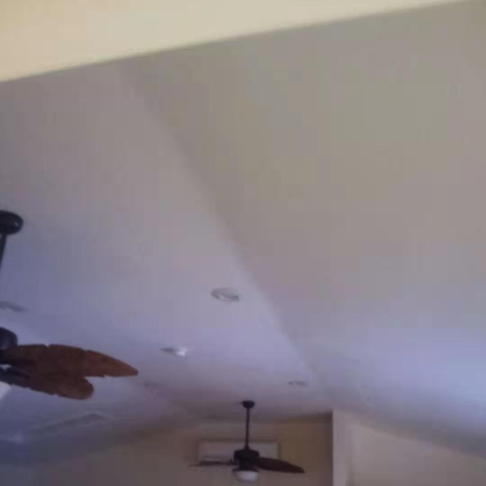 master bedroom vaulted ceiling repaired & pain