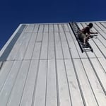Doing some repairs on a 3 story super steep pitch