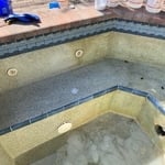 Spa drained