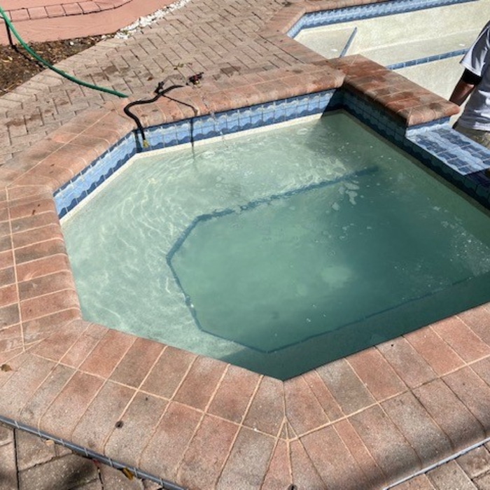 Spa cleaned & filled
