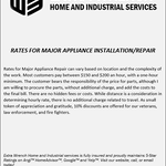 Rates for Major Appliance Repair