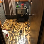 Finished plywood flooring