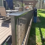 20' span handrail with cocktail surface