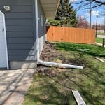 Replaced downspout