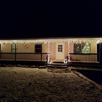 Front porch decorated