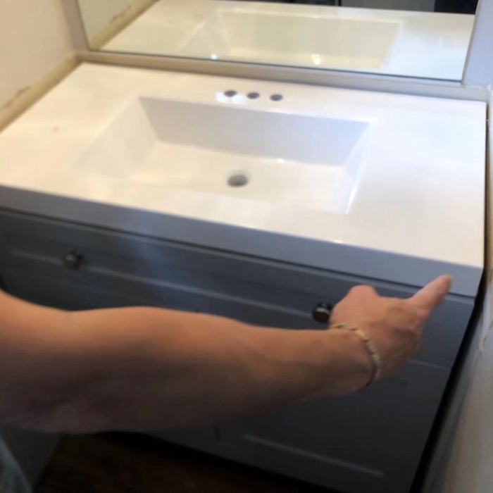 New Vanity to be put here