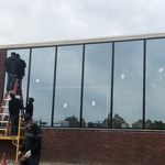 Commercial inventory building glass window replace