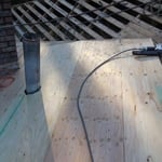 Plywood going on